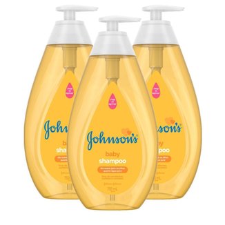 KIT 3 Shampoos Johnson's Baby Regular 750ml