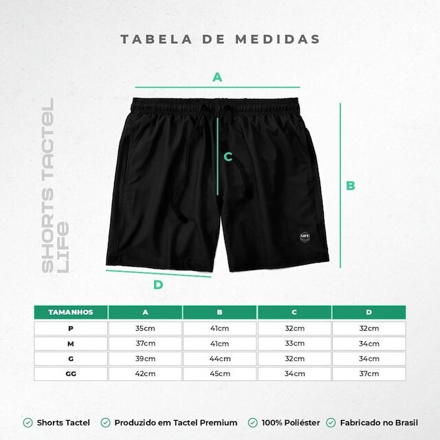 Kit 3 Shorts Bermuda Masculino Básico Mauricinho Tactel