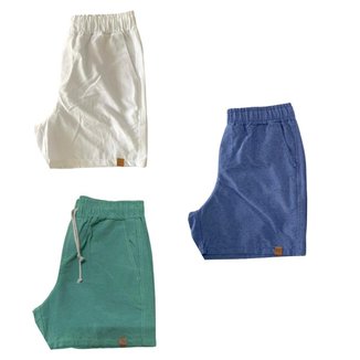 Kit 3 Shorts Mauricinho Plus Size Fio Tinto Linho 3 Bolsos Cor:;Tamanho:G3
