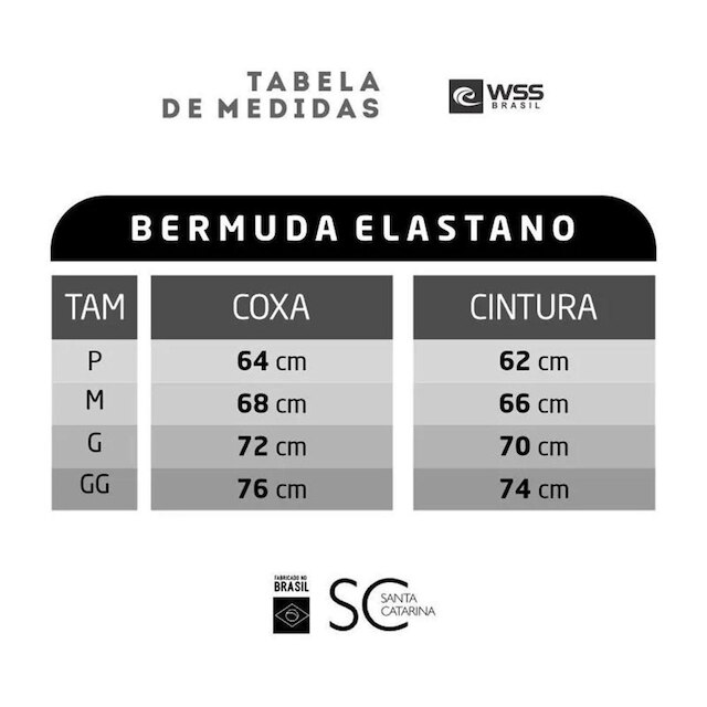 Kit 3 Shorts Praia Feminino Elastano Premium WSS Branco Laranja e Verde Água