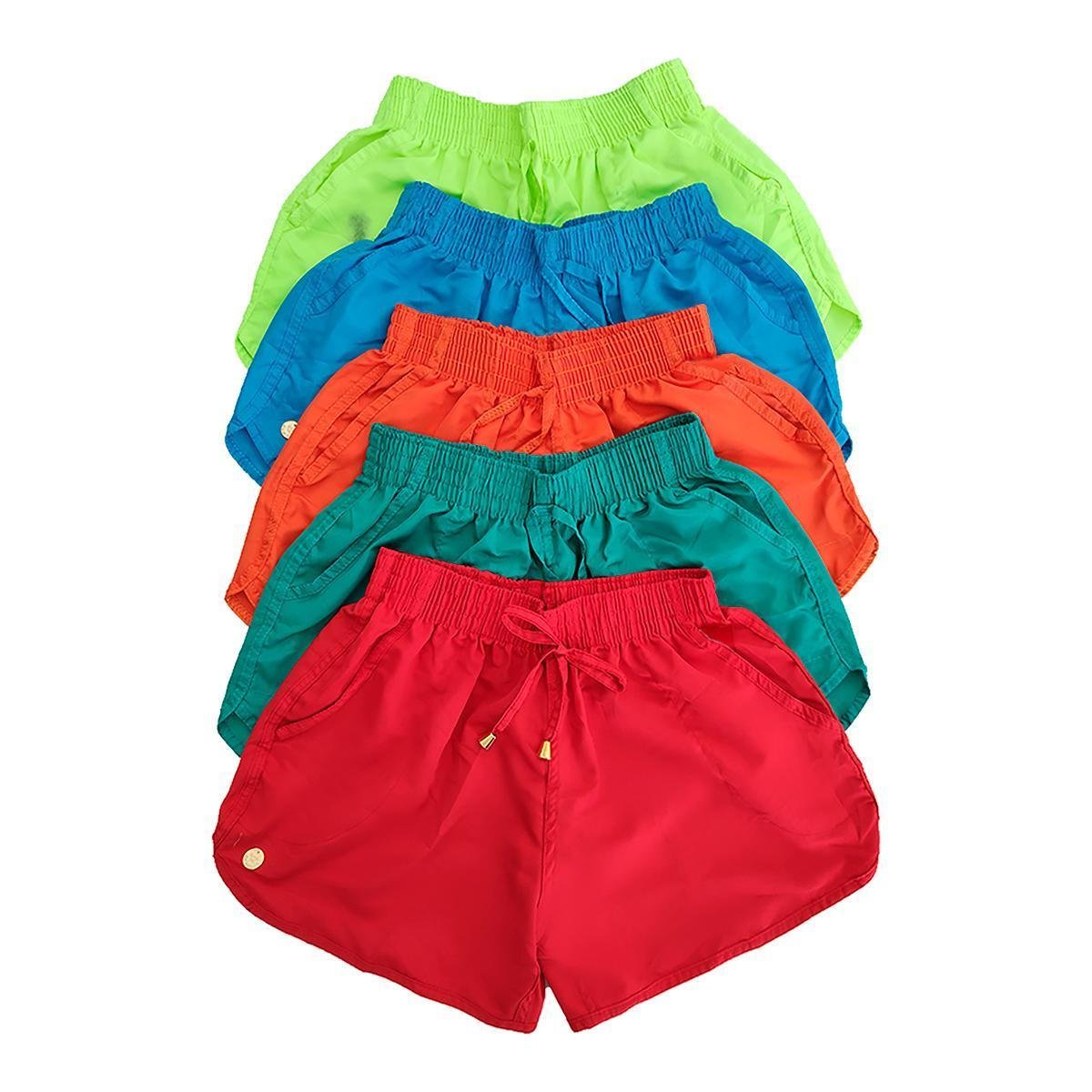 Kit 3 ShortsTactel Feminino Plus Size Liso 2 Bolsos G1 G2 G3 Menor preço em Kit 3 ShortsTactel Feminino Plus Size Liso 2 Bolsos G1 G2 G3