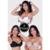 Kit 3 Sutiãs Lisos St Madame com Bojo - Preto+Branco