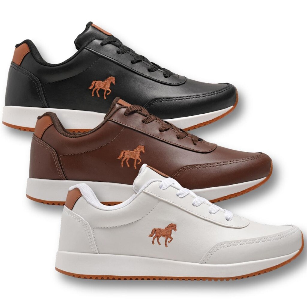 Kit 3 Tênis Sapatenis Polo Casual Masculino Original Dia a Dia Confortável Leve