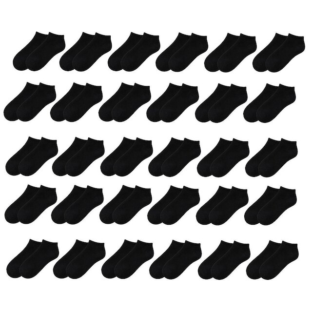 Kit 30 Pares de Meias Soquete Cano Curto Baixo Unissex Masculina Feminina Básica Academia Tênis