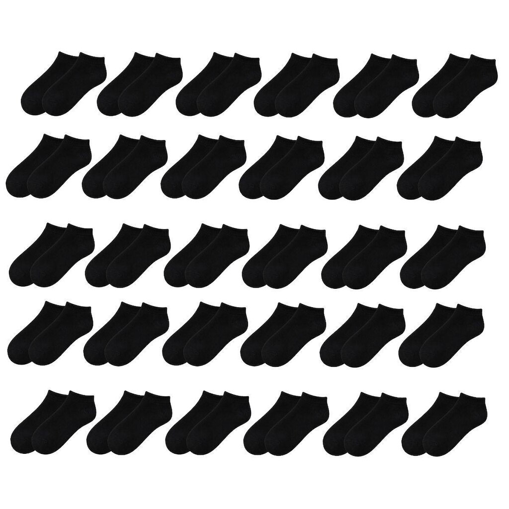 Kit 30 Pares de Meias Soquete Cano Curto Baixo Unissex Masculina Feminina Básica Academia Tênis
