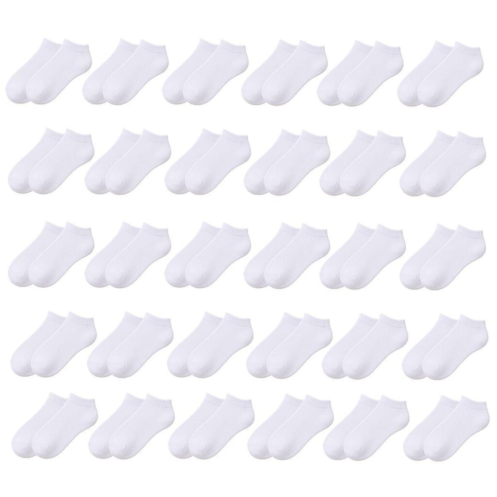 Kit 30 Pares de Meias Soquete Cano Curto Baixo Unissex Masculina Feminina Básica Academia Tênis