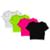 Kit 4 Blusas Cropped Blusinha Camiseta Feminina Lisa - Colorido