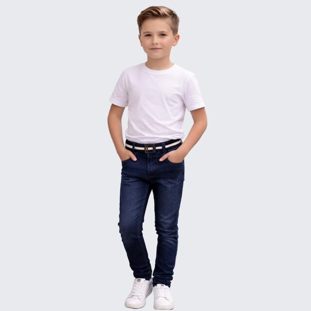 Kit 4 Calça Jeans Infantil Menino Com Cinto