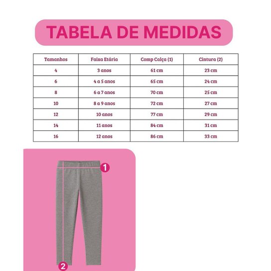 Kit 4 Calça Legging Cotton Infantil Juvenil Menina Cores básicas Lisas Roupa Feminina Verão 4-16