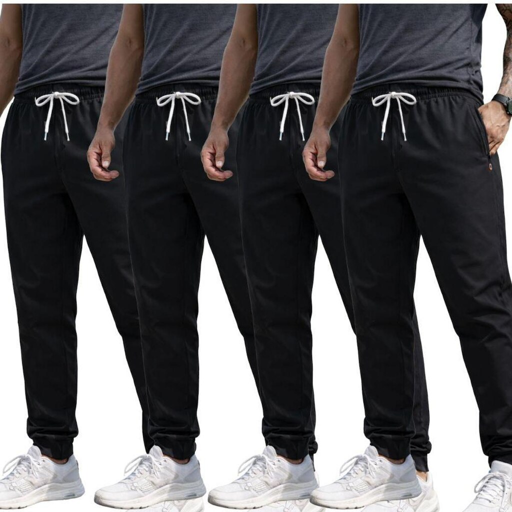 Kit 4 Calças Masculina Dry Esportiva Treino Academia Com Bolsos