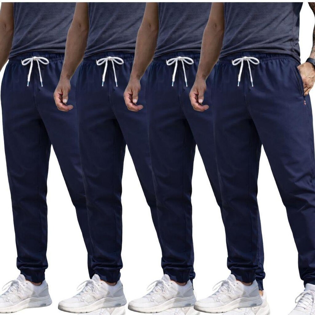 Kit 4 Calças Masculina Dry Esportiva Treino Academia Com Bolsos