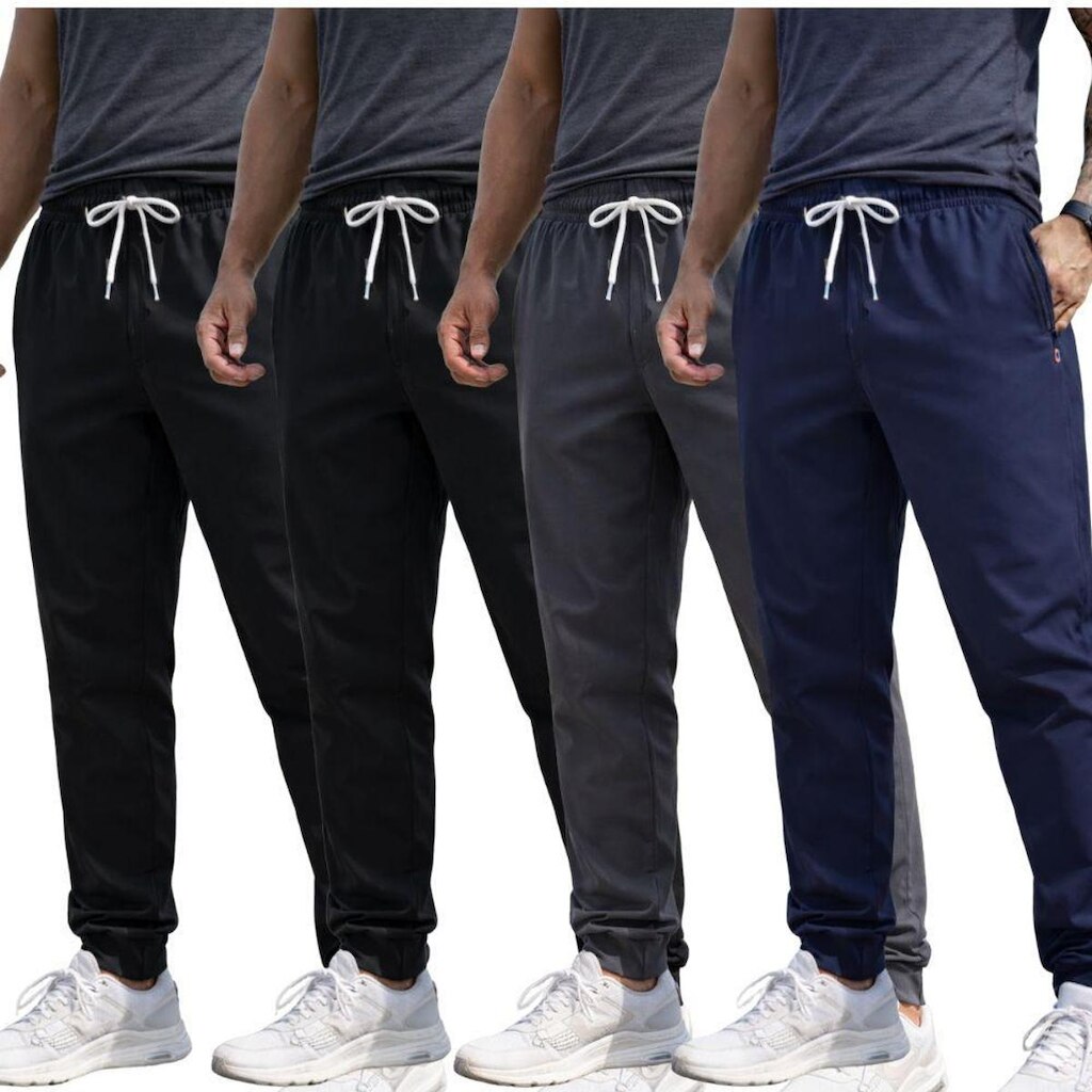 Kit 4 Calças Masculina Dry Esportiva Treino Academia Com Bolsos