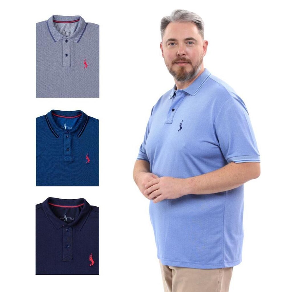 Kit 4 Camisa Polo Plus Size Lisa Casual Elegante Ocasiões