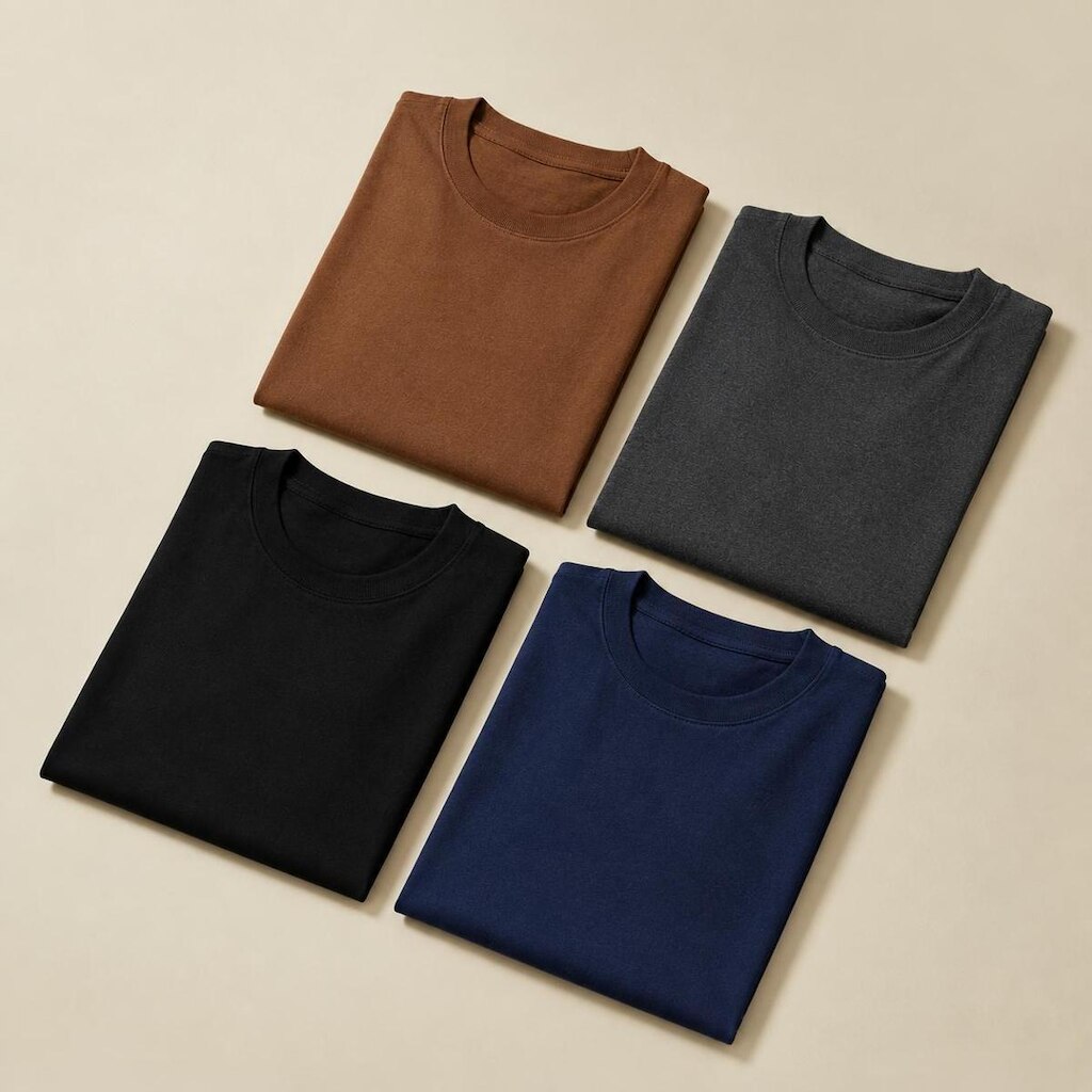 Kit 4 Camiseta Masculina Básica Algodão