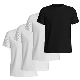 Kit 4 Camisetas Basicas Gola Redonda Lisa Camisa Masculina de Algodão