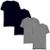 Kit 4 Camisetas Casual Masculina Confortável Premium Moda - Cinza