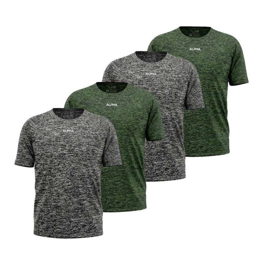 Kit 4 Camisetas Dry Alpha Masculina