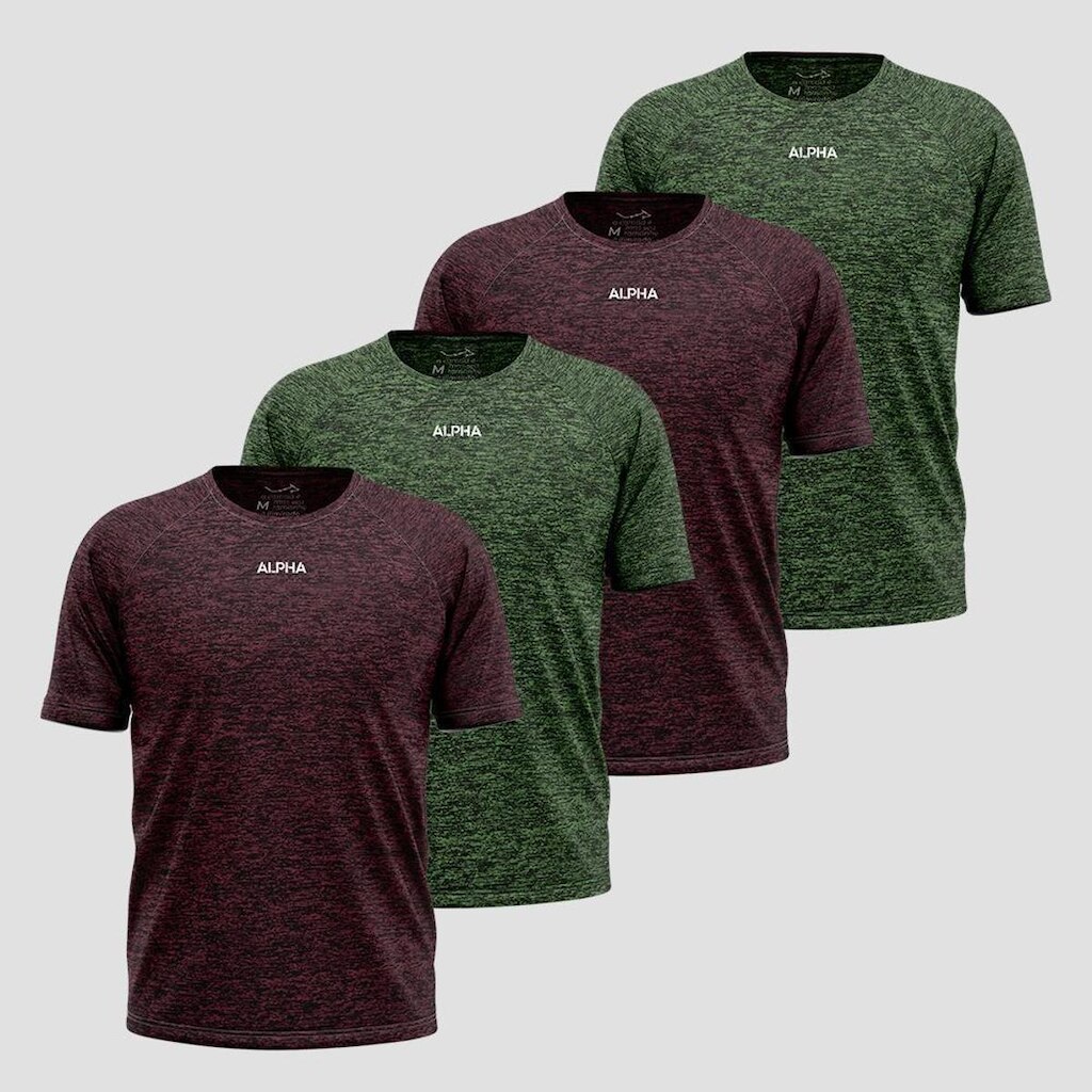 Kit 4 Camisetas Dry Alpha Masculina