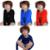Kit 4 Camisetas Infantil Dmr Onlinee Térmica Uv50+ Proteção Solar Masculina - Preto+Azul claro