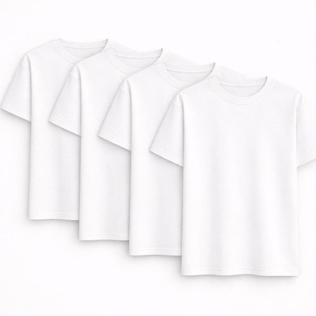 Kit 4 Camisetas Lisa 100 Algodão Masculina Comfort Premium