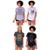 Kit 4 Camisetas Longline Feminina MXD Conceito Slim Diversas Estampas - Branco+Preto
