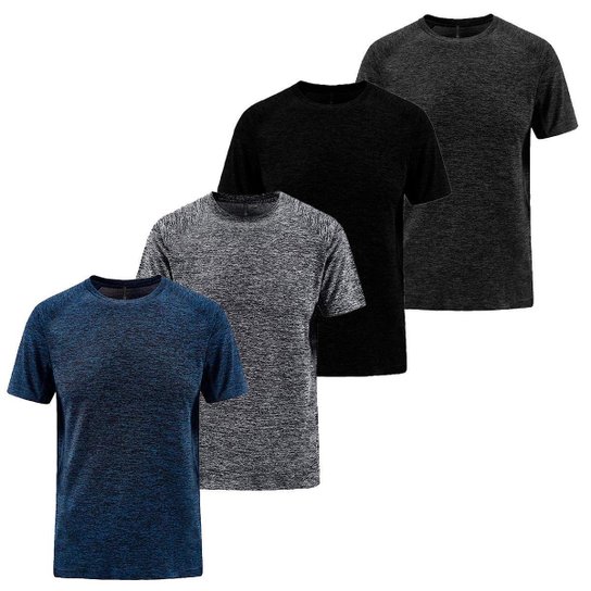 Kit 4 Camisetas Masculina Dry Academia Treino Fitness