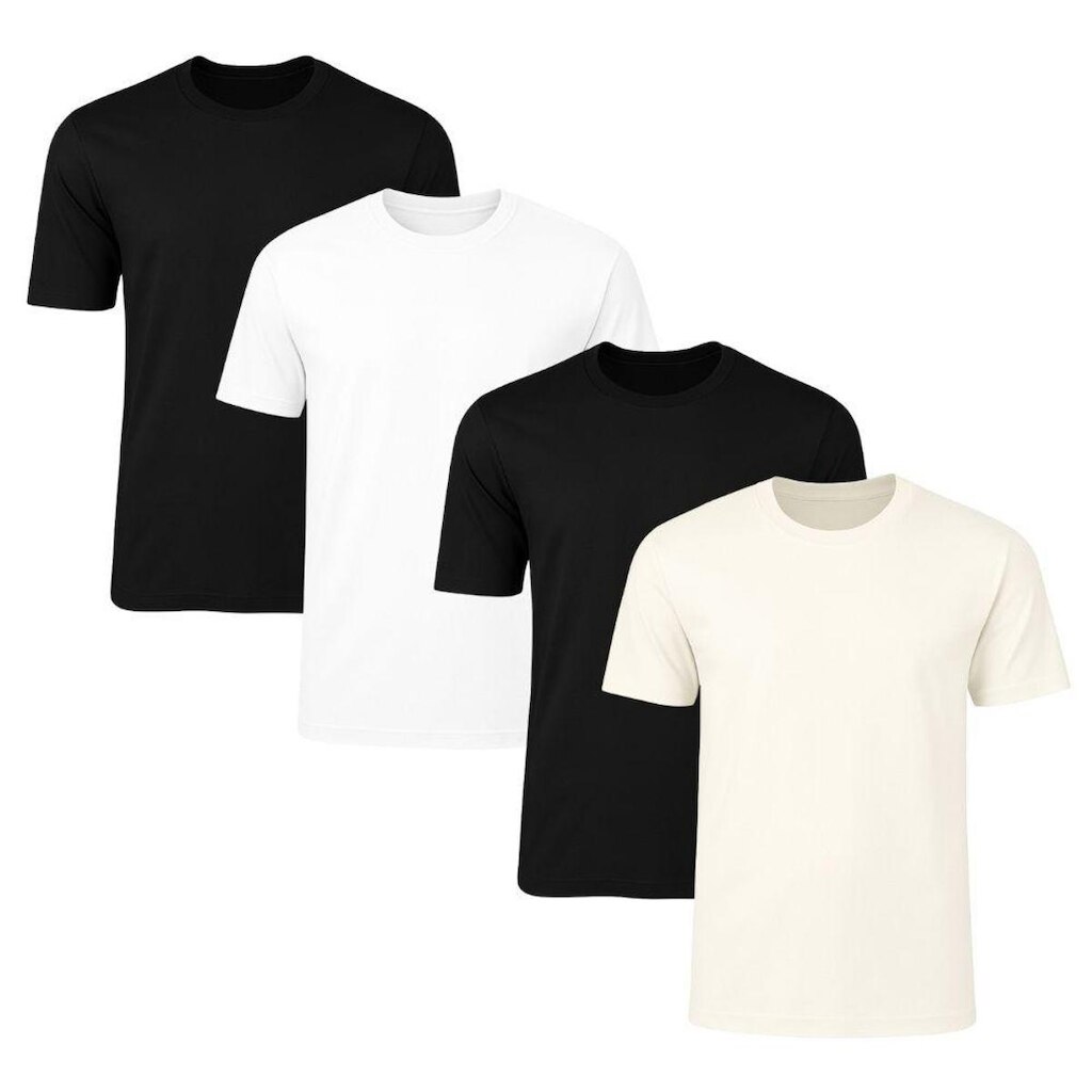 Kit 4 Camisetas Masculina Lisa Básica 100% Algodão Casual Dia a Dia Confortável Combina com Tudo
