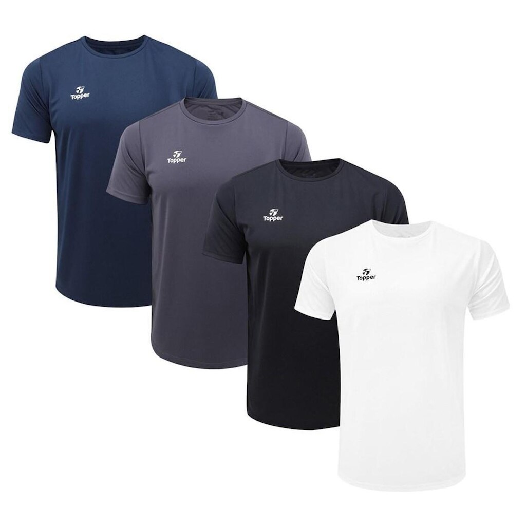 Kit 4 Camisetas Topper Classic New Masculina