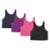 Kit 4 Cropped Good Look Regata Cavado Dry Proteção Solar UV Feminino - Preto+Roxo