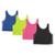 Kit 4 Cropped Regata Cavado Dry Proteção Solar UV Feminino Fitness Academia Treino Blusinha - Amarelo+Azul