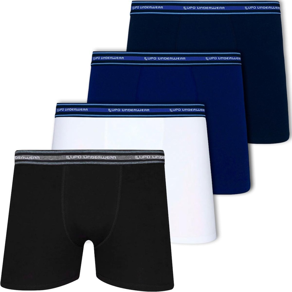 Kit 4 Cuecas Boxer Lupo Original Em Algodão Cueca Adulto Box Masculina Confortável 523