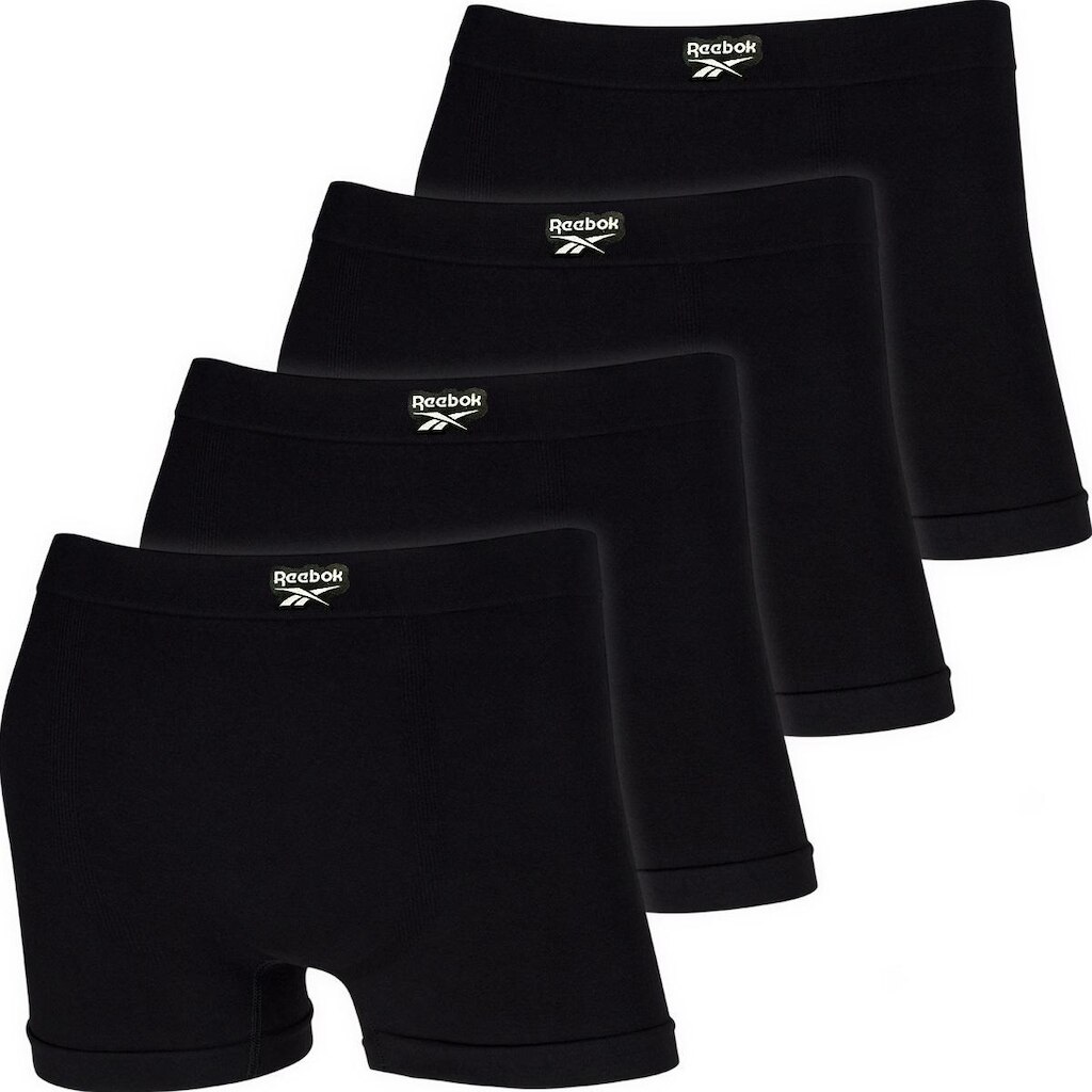 Kit 4 Cuecas Boxer Reebok Masculina Algodão Sem Costura Conforto Premium