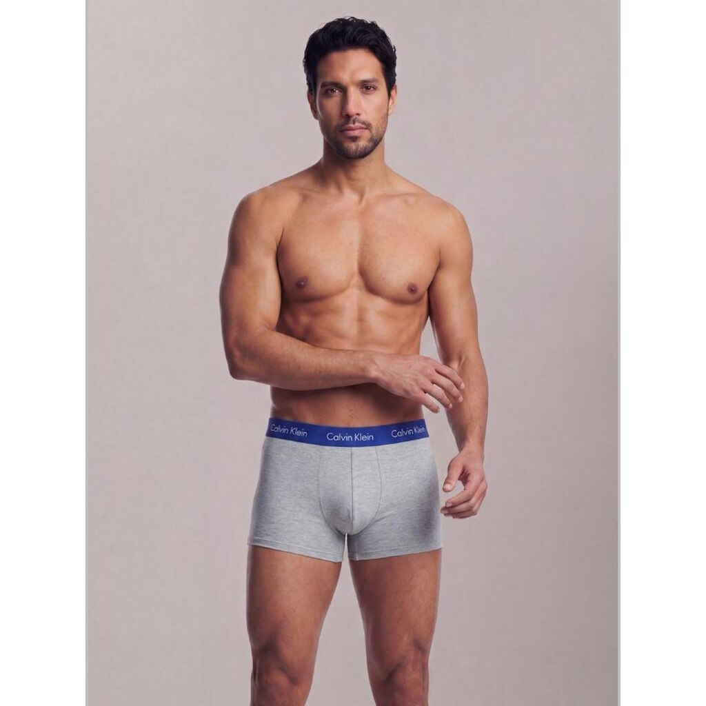 Kit 4 Cuecas Low Rise Trunk - Royal Com Branco