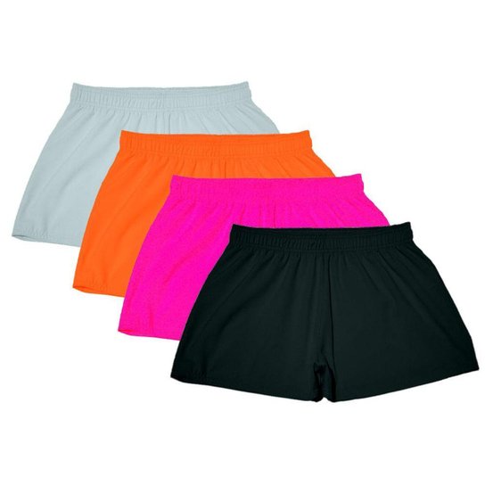 Kit 4 Shorts Feminino Esportivo Treino Academia