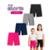 Kit 4 Shorts Menina Ciclista básico Infantil Juvenil Roupa Verão Feminina Algodão + Cotton Tam 4-10 - Sortido