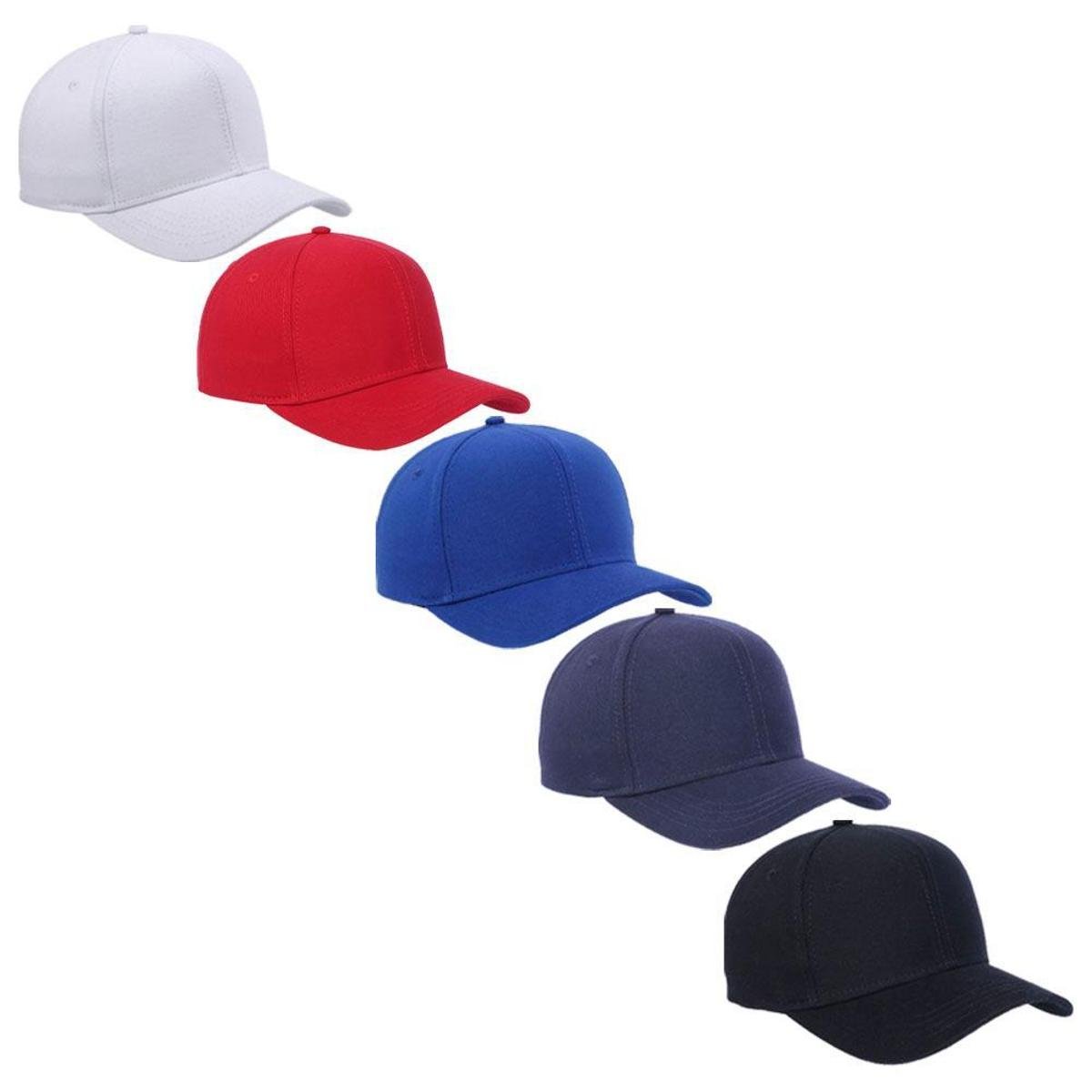 Kit 5 Boné Liso Básico Resina 6 Gomos Aba Curva Snapback Regulável Chapéu Bonés - Preto+Vermelho Menor preço em Kit 5 Boné Liso Básico Resina 6 Gomos Aba Curva Snapback Regulável Chapéu Bonés - Preto+Vermelho