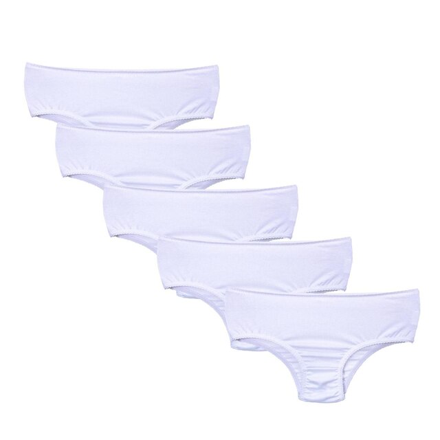 Kit 5 Calcinha Infantil Criança Algodão Cotton Kids Calcinhas