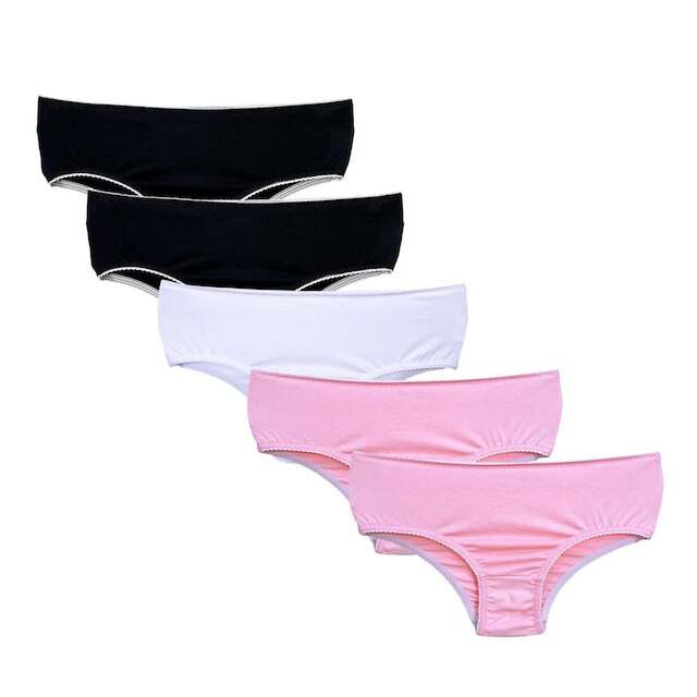 Kit 5 Calcinha Infantil Criança Algodão Cotton Kids Calcinhas