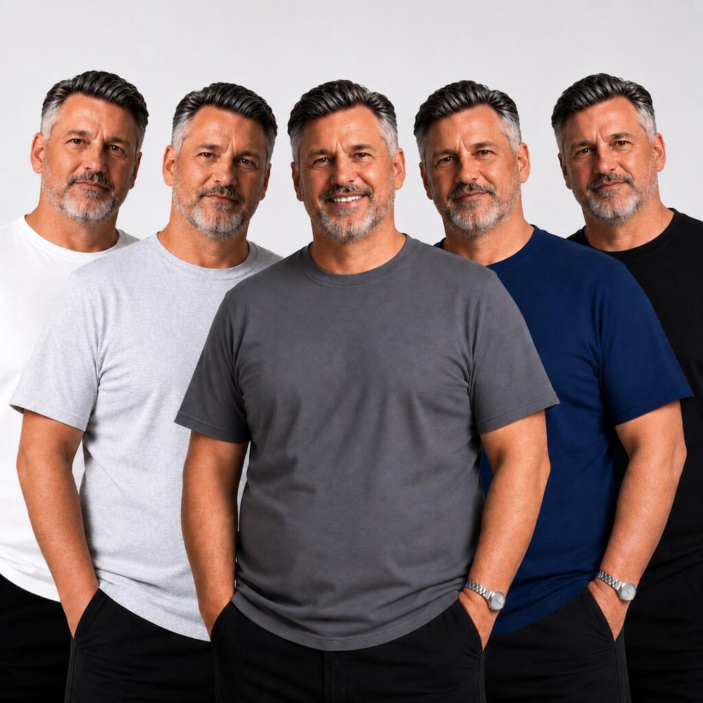 Kit 5 Camiseta Básica Masculina Plus Size Algodão