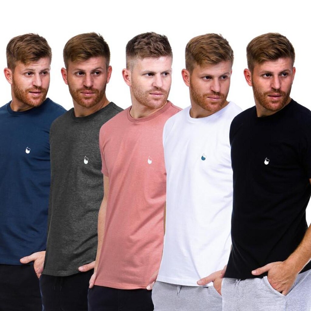Kit 5 Camiseta Masculina Algodão Premium