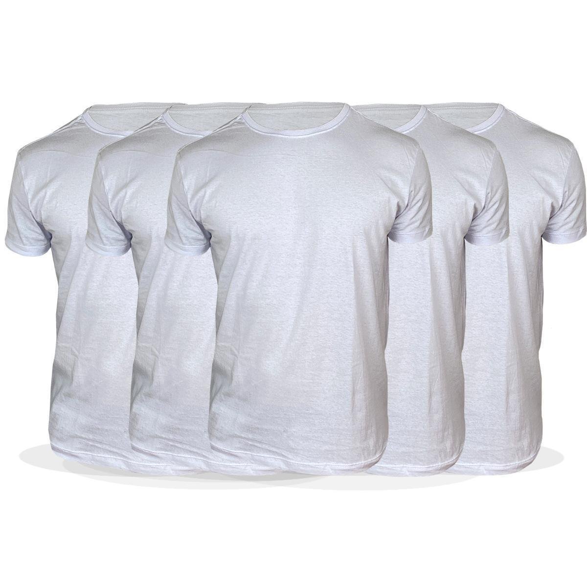 Kit 5 Camiseta Masculina Lisa Algodão Premium 30.1 Básica Casual - Branco é ruim? Kit 5 Camiseta Masculina Lisa Algodão Premium 30.1 Básica Casual - Branco é boa?
