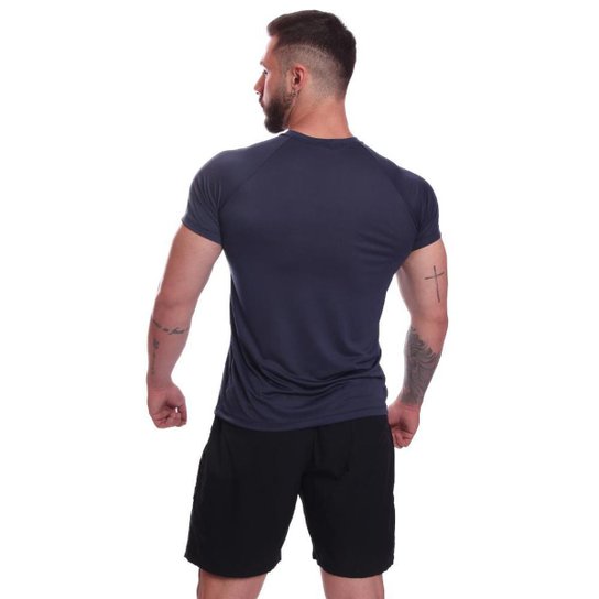 Kit 5 Camiseta Masculina Manga Curta Dry Proteção Solar UV Academia Treino Camisa Camisetas