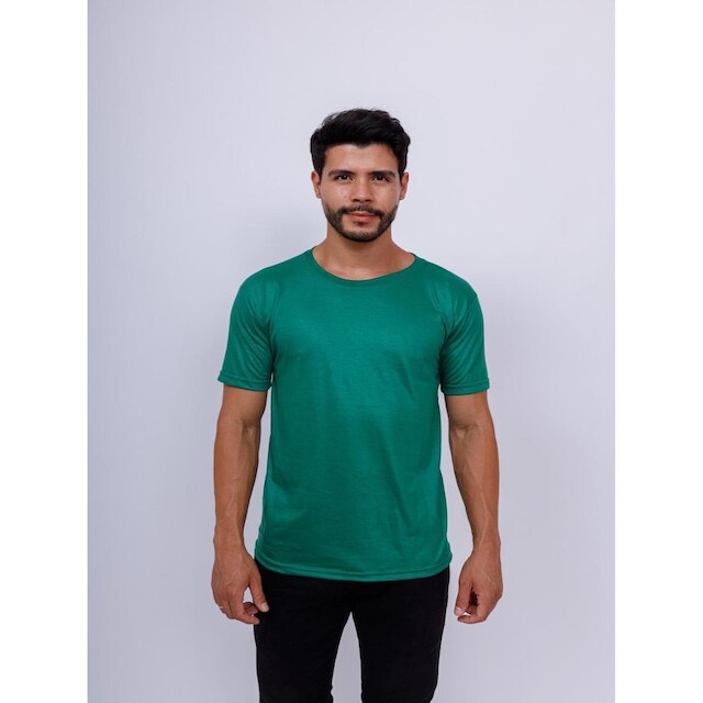Kit 5 Camisetas Básicas Lisa Manga Curta 100% Poliéster
