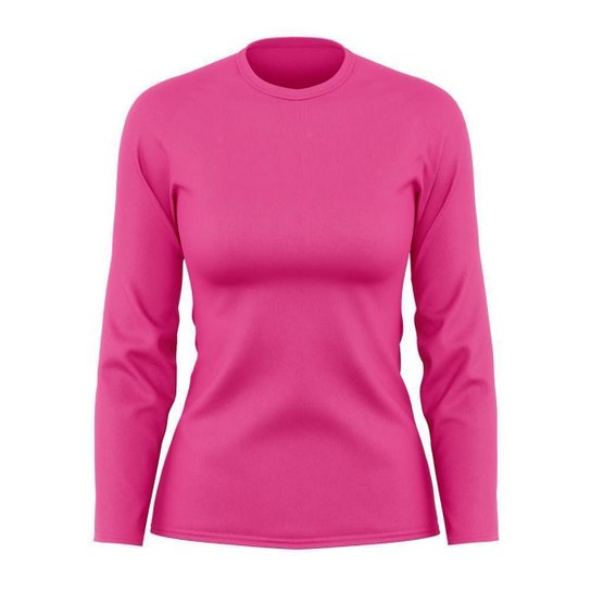 Kit 5 Camisetas Feminina Manga Longa Dry Proteção Solar UV Segunda Pele Treino