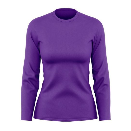 Kit 5 Camisetas Feminina Manga Longa Dry Proteção Solar UV Segunda Pele Treino
