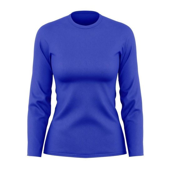 Kit 5 Camisetas Feminina Manga Longa Dry Proteção Solar UV Segunda Pele Treino