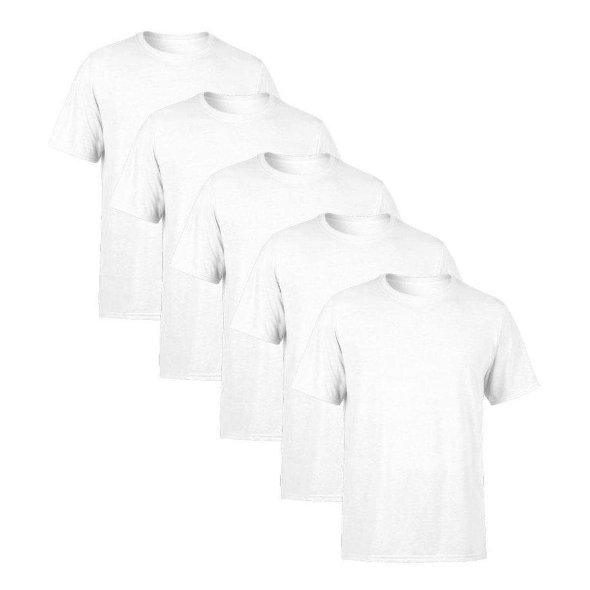 Kit 5 Camisetas Masculina Lisa Premium 100% Algodão Menor preço em Kit 5 Camisetas Masculina Lisa Premium 100% Algodão