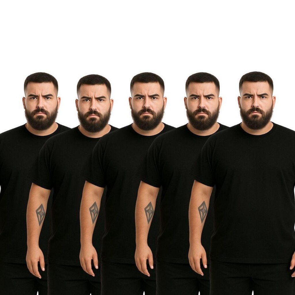 Kit 5 Camisetas Masculina Plus Size Lisa Algodão Premium