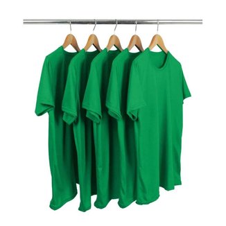 Kit 5 Camisetas Masculinas 100% Poliéster para Sublimação Básica Lisa