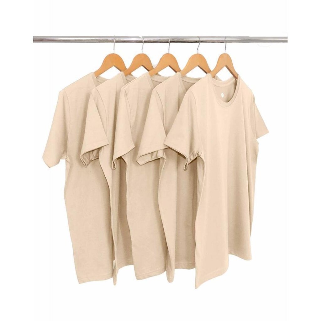 Kit 5 Camisetas Masculinas de Algodão Premium Básica Lisa